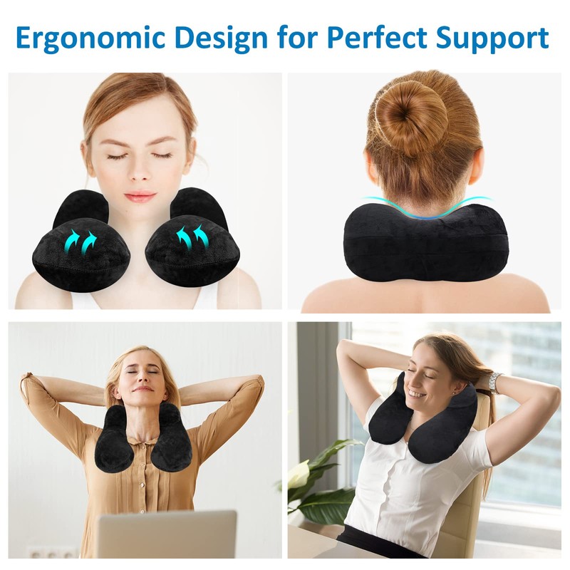 YOUXIU Neck Pillow Inflatable Travel Pillow Compact Neck Pillow Ergonomic