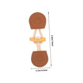 OHPHCALL Wooden Horn Toggle Buttons 4 Sets for Windbreaker Sweater Coat Pu Toggle Closures for Elegance