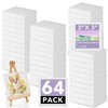 ESRICH Mini Canvases for Painting, 3x3IN Canvas in Bulk 64Pack, 2/5In Profile Small Square Canvas, Blank Canvases are Great for School Projects and Kids Birthday Parties, Home Decor Project.