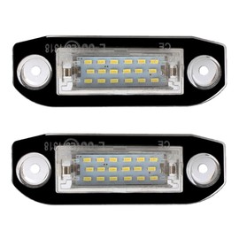 KACEPAR License Plate Lamp Tail Light Clear Lens, 18-LEDs License Plate Light Tag Lamp, 2006-2013 Compatible with Volvo C30