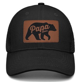 Papa Gifts Bear Hats for Grandpa Grandfather Dad Father Trucker Hat Baseball Cap Men