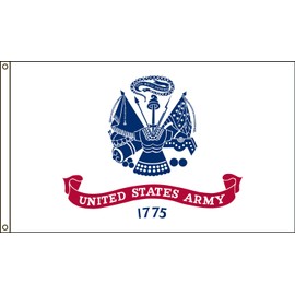 Valley Forge Flag 4-Foot by 6-Foot Army Flag with Canvas Header and Grommets