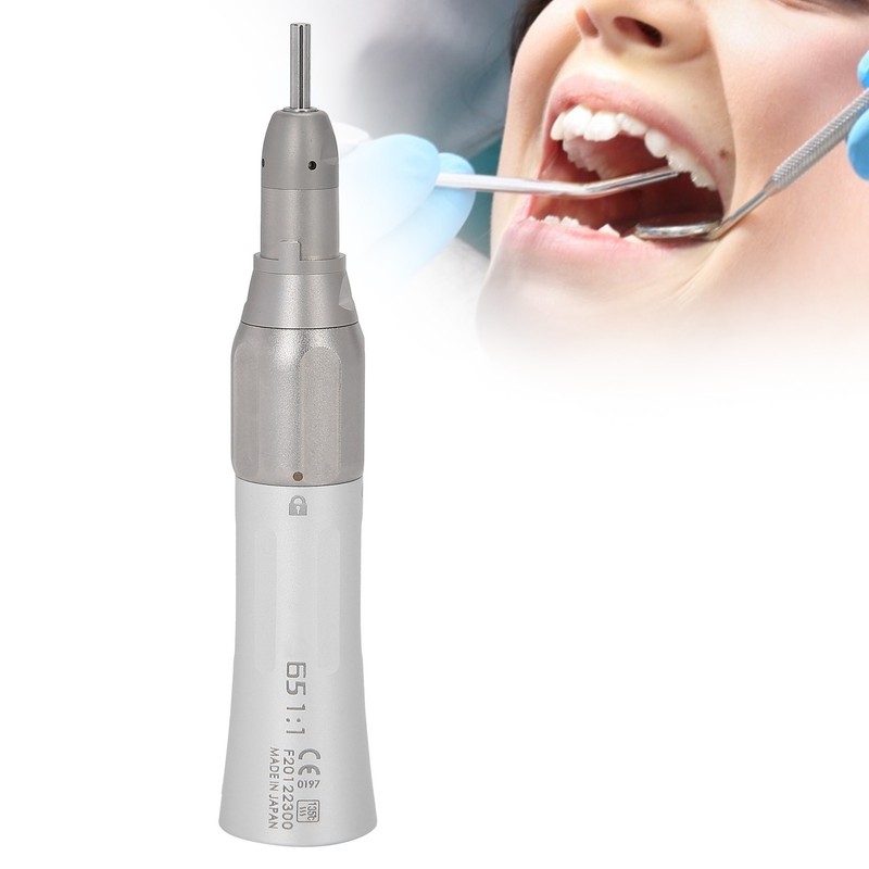 Dental Low Speed Handpiece Straight Nose for Teeth Cleaning Polishing