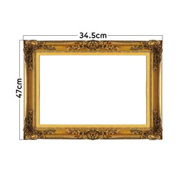 Trimming Shop Large Gold Vintage Style Picture Photo Booth Funny Selfie Frame for Party, Hen, Wedding, Birthday, Graduation, Christmas, Anniversary, Thanksgiving Day, 47 x 34.5cm