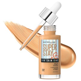 Maybelline New York Super Stay Up to 24HR Skin Tint, Radiant Light-to-Medium Coverage Foundation, Makeup Infused With Vitamin C, 312, 1 Count