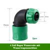 PASLFC Pack of 2 Garden Hose Quick Coupling Angle Adapter,