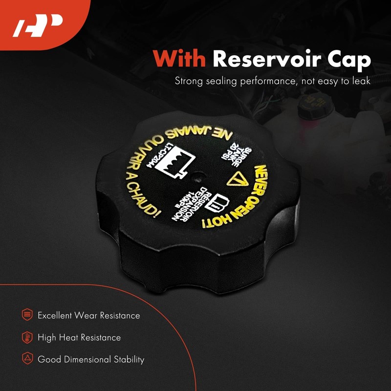 A-Premium Engine Coolant Overflow Recovery Reservoir Tank [with Cap] Compatible