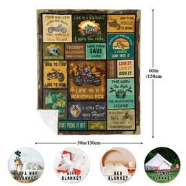 JUCIPAY Motorcycle Gifts for Men, Harley Davidson Gifts for Men, Motorcycle Blanket 60"x50", Best for Motorcycle Riders/Lovers/Enthusiasts