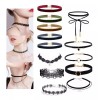 THE9SHOP 12 Collar De Gargantilla Ribbon Choker Necklace Para Mujer