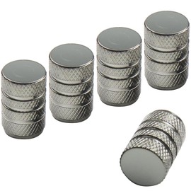 Ruayia Valve Caps Car 5 Pieces, Car Valve Cap Aluminium Metal with Seal for Stable Tyre Pressure, Car Valve Cap Valve Cover Tyre Valve Caps Car SUV Motorcycle – Dark Grey