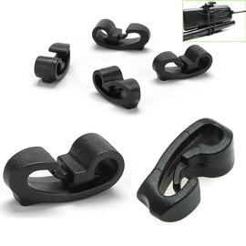 DraCra 25 Pack Bungee Cord Connector Dual Hook Buckle Lock Clip Clamp for Elastic Rope Ties Down String Shock Paracord Strap Tent Outdoor Backpack Tactical Gear Camping Hiking