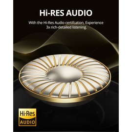 Tronsmart Q20S Hybrid Active Noise Cancelling Headphones, Wireless Over Ear Headphones with Mic, Hi-Res Audio, 60H Playtime, Deep Bass Custom EQ via App, Comfort Fit, for Travel Home Office