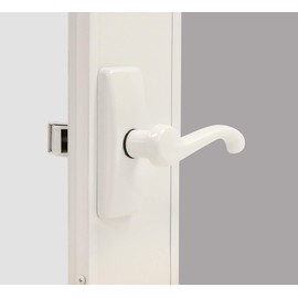 Larson Certified Storm Door White Georgian Lever, Storm Door Handle Replacement with Surface Mount Hardware