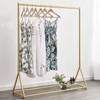 BOSURU Gold Pipe Clothing Racks Freestanding, Modern Metal Clothes Rack