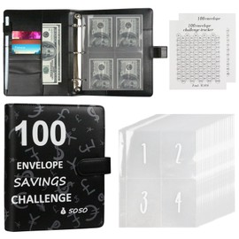 Money Box with Counter for Checking, Reusable Piggy Bank for Adults and Children with Savings Target (Black)