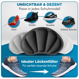 Heel Pads to Prevent Blisters & Slipping, Heel Protection Insoles, Memory Foam Shoe Filler, Invisible, Soft Heel Cushion, Breathable, Skin-Friendly (6 Pairs)