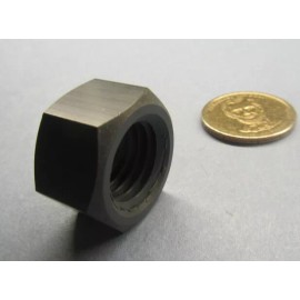 Basic Hex Nut, PVC Plastic, 3/4"-10 Thread x 1 1/32" W x 41/64"