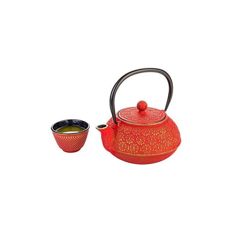 Restaurantware-30 Ounce Japanese Teapot, 1 Enamel Coated Japanese Tea Kettle