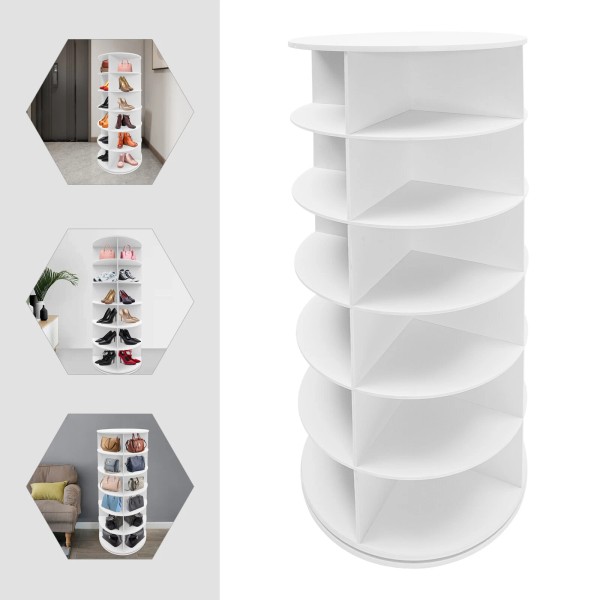 Unbranded 6-tier 360° Rotating Shoe Rack Free Standing Shoe Shelf