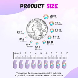 Professional 1440pcs SS12 Black Flat Back Rhinestones - Multi-Purpose Glue Fix Diamantes for Wedding Decor, Nail Design, DIY Crafts (2.9-3mm)