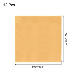 sourcing map 12pcs Cloth Napkins Gold Satin Table Napkins Polyester Square Bright Table Napkin Fabric Table Napkin for Event Wedding Party Table Decoration,20x20 Inch