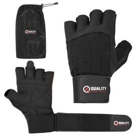 QTF Workout Gloves for Men and Women Weight Lifting Gloves for Gym, Wrist Support Exercise Bike, Weights Training, Work Gloves
