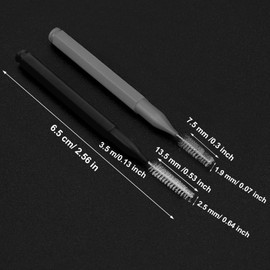 Patelai Patelai 100 Pieces Braces Brush for Cleaner Interdental Brush Toothpick Dental Tooth Flossing Head Oral Dental Hygiene Flosser Toothpick Cleaners Tooth Cleaning Tool (Black, Grey,Suitable Size)