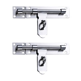 Bustlwor Pack of 2 Stainless Steel Security Door Bolt Lock Door Bolt Sliding Lock Suitable for Indoor and Outdoor Gates in Gardens, Garages, Bathrooms etc. (26.7 cm / 8 Inches)