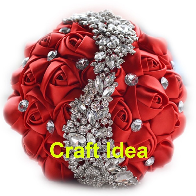 YYCRAFT Pack of 20 Satin 4d Rose 2"(5cm) Craft Wedding