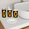 XNGJEMVWXO Bathroom Accessory Set 6 Piece Single Sunflower Black Toothbrush