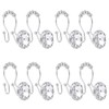 Shower Window Curtain Double Hooks，Stainless Steel Rustproof Crystal Rhinestones Gem