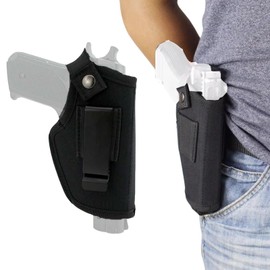 Universal Hunting Concealed Belt Holster Tactical Pistol Pockets Waistband IWB OWB Pistol Holster for Small and Large Pistols for Right and Left Handed Users