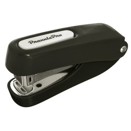 Praxxis Pro Office Supplies - Aria-Plus Half-Strip Mini Stapler - Durable, Compact, and Colorful Stapler for Office and Travel Use, Compatible with Standard 26/6 Staples, Charcoal