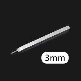 Leather Chisel Set 4 Pieces 1 Prong Steel Leather Craft Tool Row Hole Punch for DIY Leather Craft - 3mm