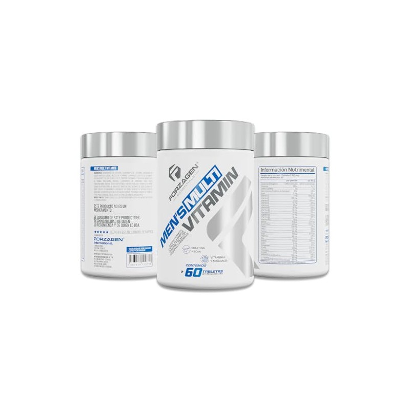 Forzagen Suplemento Alimenticio Mens Multivitamin Multivitamínico para Hombre 60 Servicios
