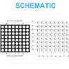 DAOKAI Dot Matrix Module 8x8 Dot Matrix LED Display Single