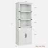 GAOMON Farmhouse Bookcases with Doors, 5 Tier Bookshelf with Storage,