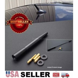 Unbranded 4.5"-11" BLACK CARBON FIBER RADIO FM AM ANTENNA SHORT SCREW IN RETRACTABLE