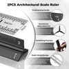 Architectural Scale Ruler 12 Inch, Aluminum Architect Ruler & Metal