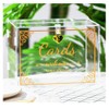 PUTOTE Gold Wedding Card Box with Lock（Acrylic 11×8×8 in），Foldable