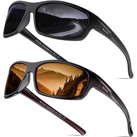 BEALER Polarized Sports Sunglasses for Men Lightweight TR90 Frame Sun Glasses Driving Cycling Fishing UV Protection Shades