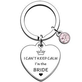 JMIMO Bride Gifts Bride Keyring Wedding Keepsake I Can't Keep Calm I'm the Bride