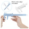 OHYER 4 Pieces Plastic Vernier Caliper with Double Scale Vernier
