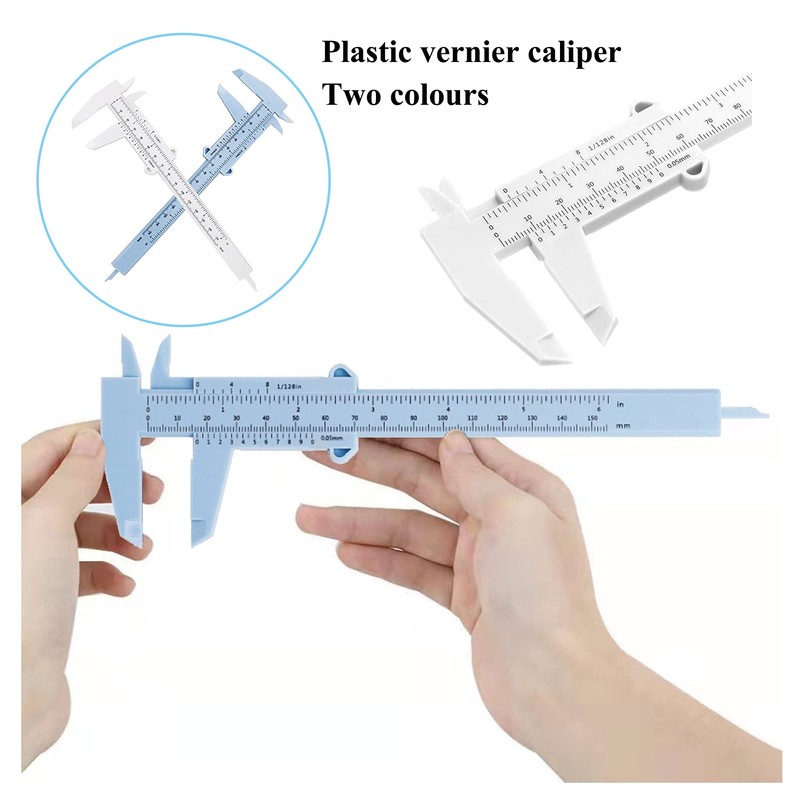 OHYER 4 Pieces Plastic Vernier Caliper with Double Scale Vernier