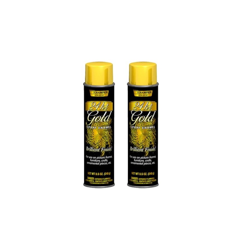 Chase 8-1/2-Ounce Brilliant Finish Metallic Spray Enamel, 24-Karat Gold. 2