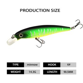 ODS 3.5" Minnow Fishing Lure Floating Shallow Crankbait Fishing Tackle Kit