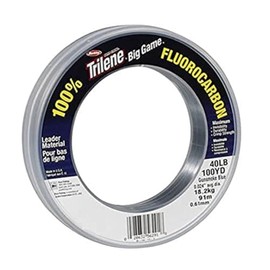 Berkley Big Game Fluorocarbon Leaders, Fishing Line, Fluorocarbon, Allround Fishing, 100% Professional Grade Flurocarbon, Unisex, Clear, 0.61mm | 20kg | 44lb | 91m | 100yd