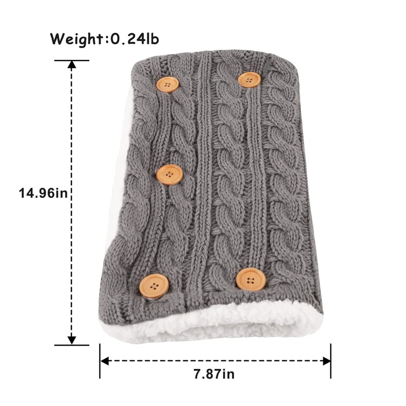 Ruiqas Pram Hand Muff Windproof Snow Knitted Gloves for Parents