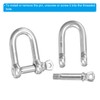 PATIKIL Screw Pin Shackle M8 5/16" 882lbs, 316 Stainless Steel