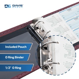 Premium 1UP Business Cheque Binder, Landscape Three-Ring Binder, (Burgundy)